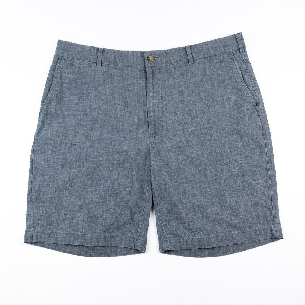 Peter Millar Shorts Mens 36 Blue Chino Flat Front 8" Inseam Casual Golf